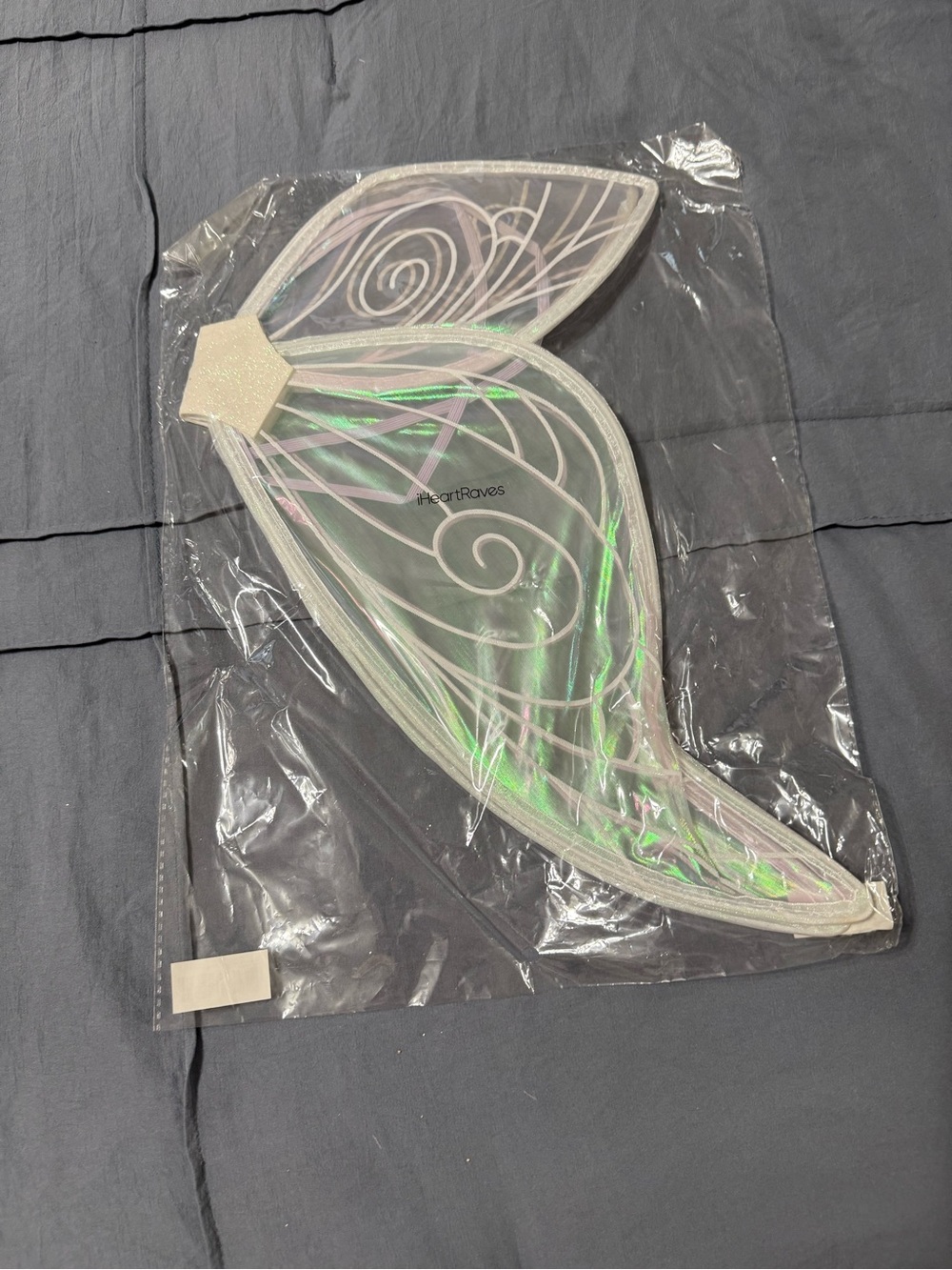 Iridescent Fairy Wings - WHITE & Light Green/Pink Sheen